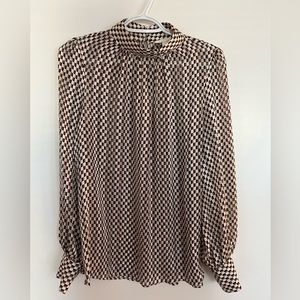 H&M size Medium checkered blouse